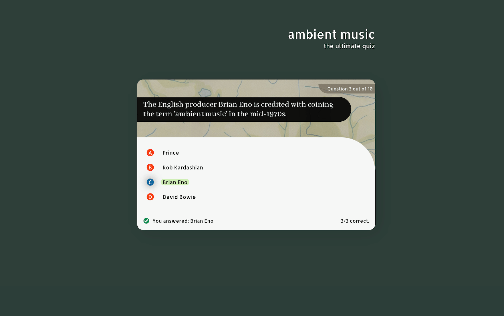 Ambient Music Quiz Preview